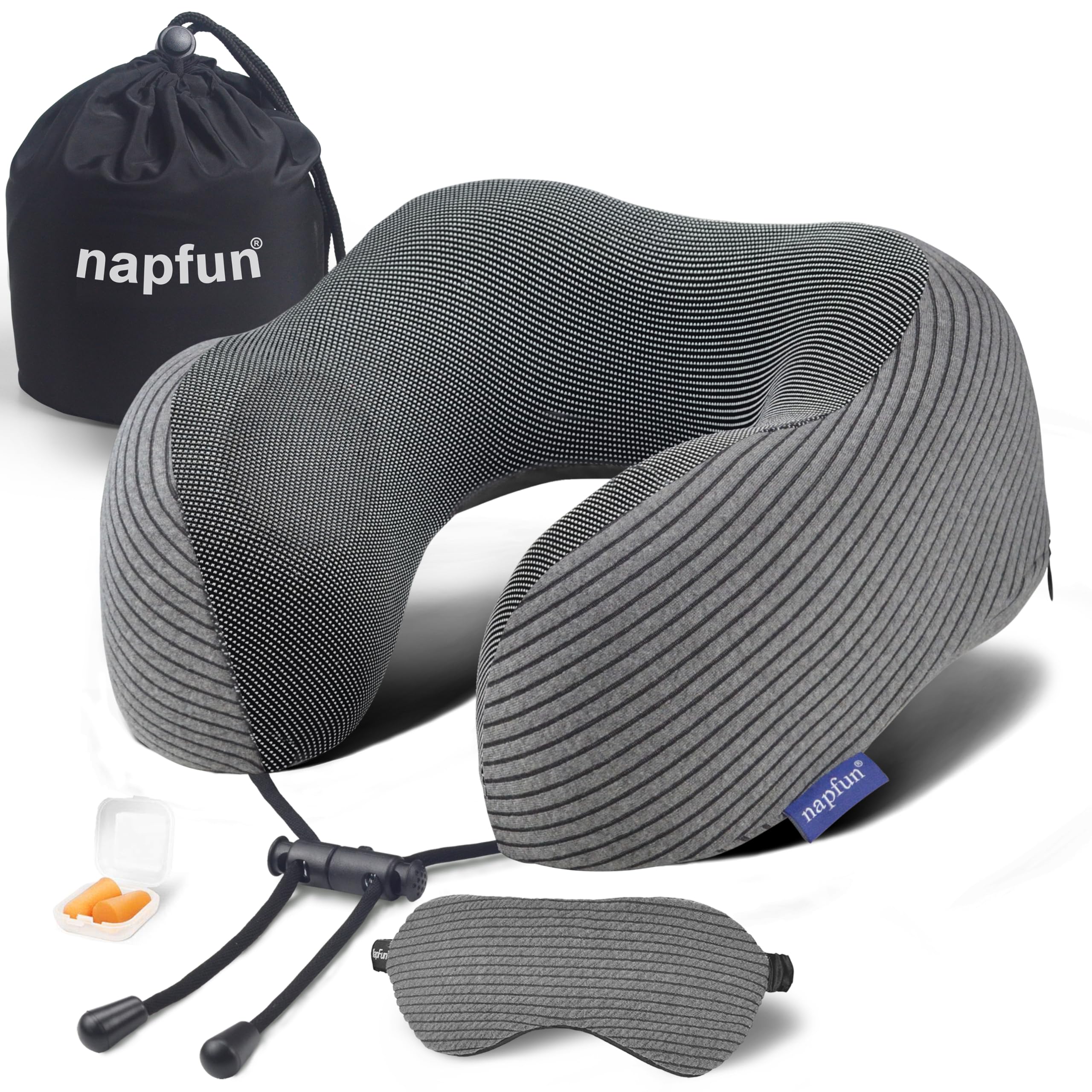 Napfun neck pillow travel compact for neck support on long flights