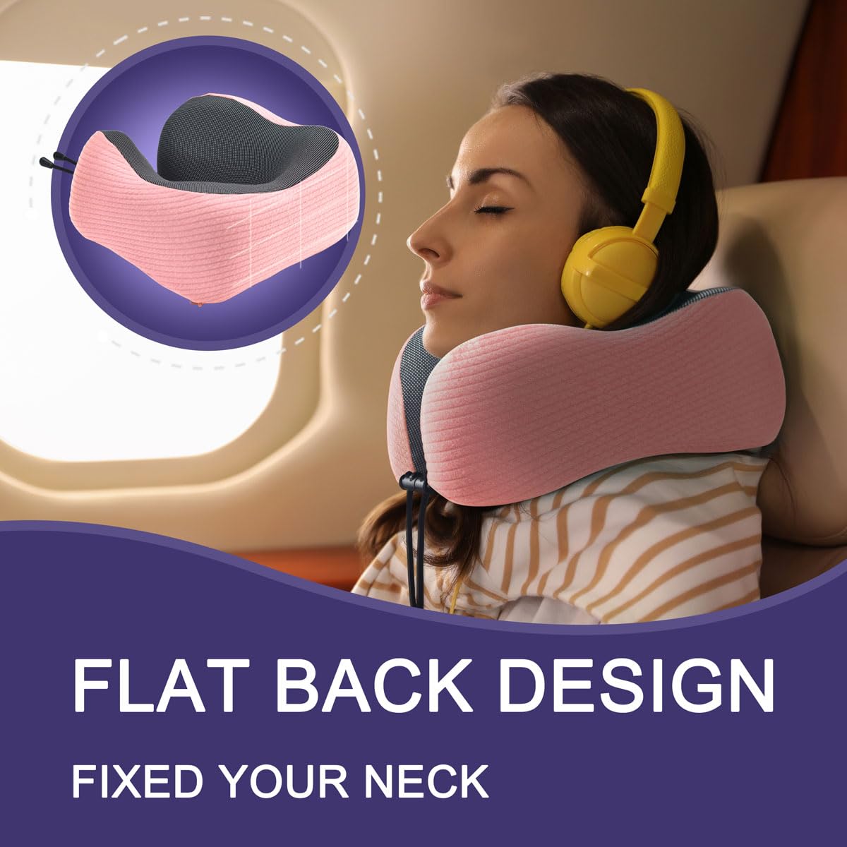 Napfun portable pillow in compact pouch showing easy packing for travel.