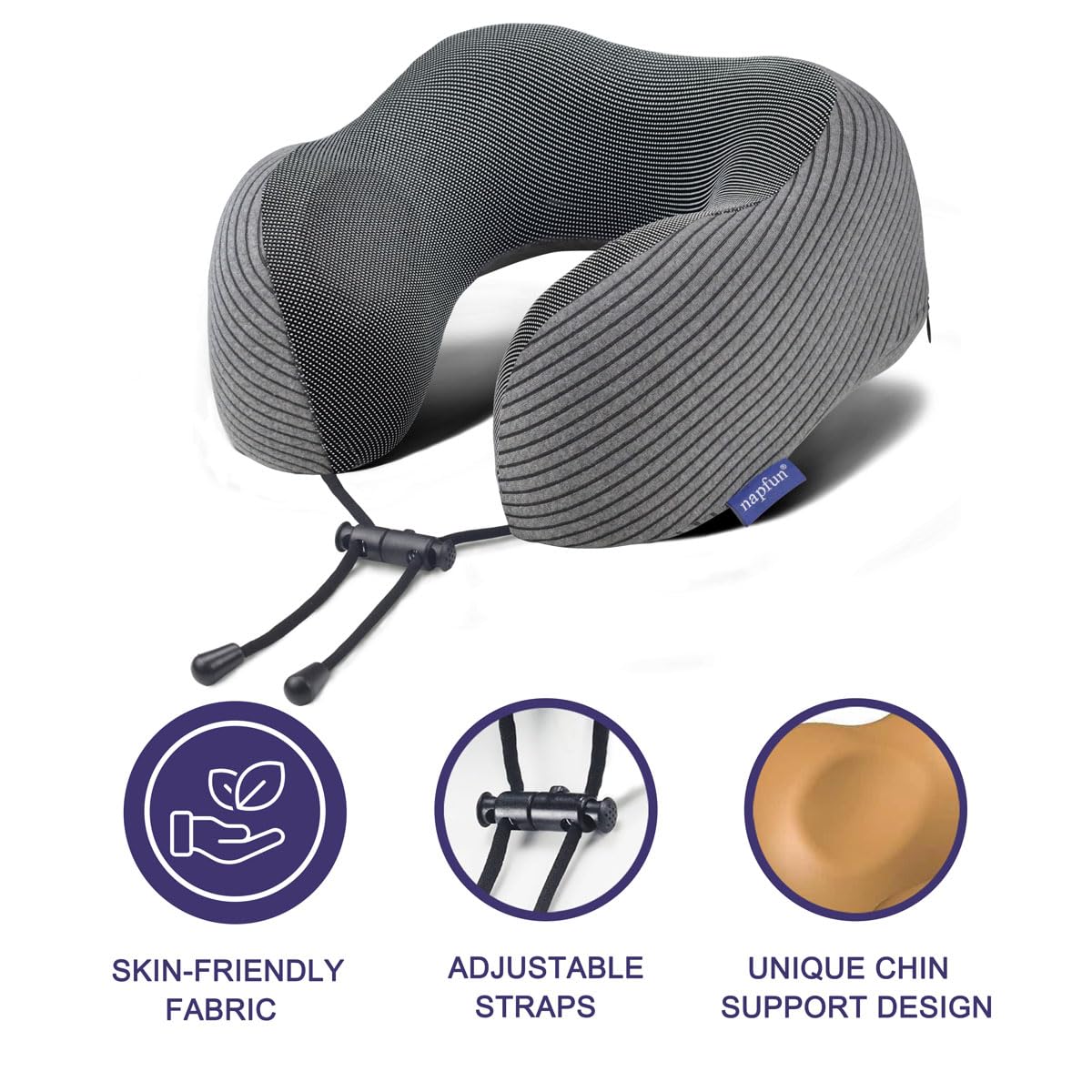 Napfun sleep mask eyeshades provides dark block-out for restful travel
