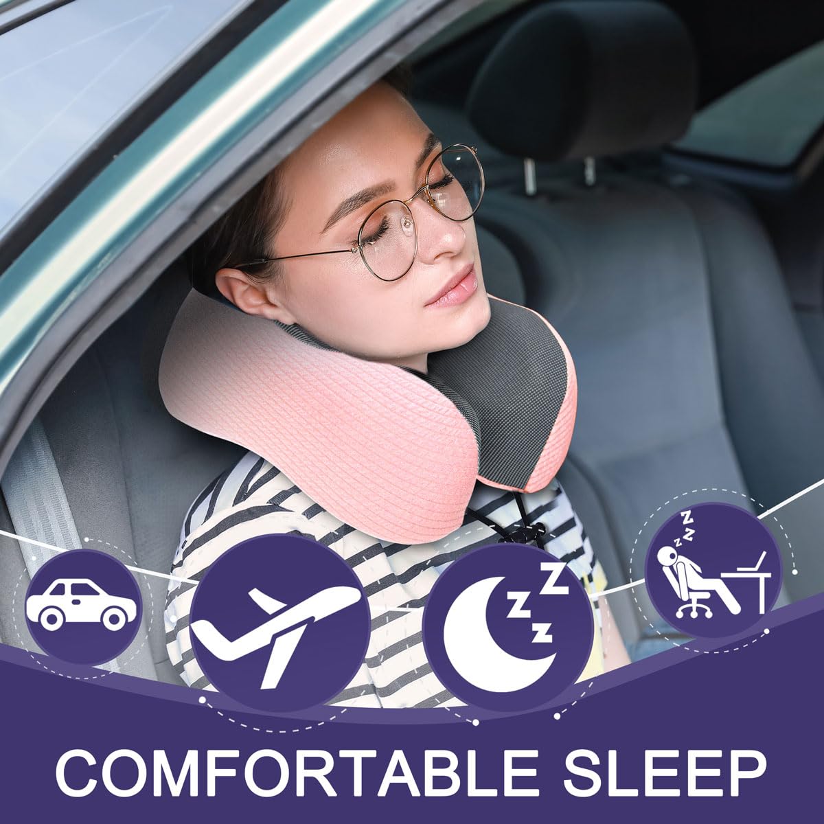 Napfun travel kit with sleep mask and earplugs for restful journeys.