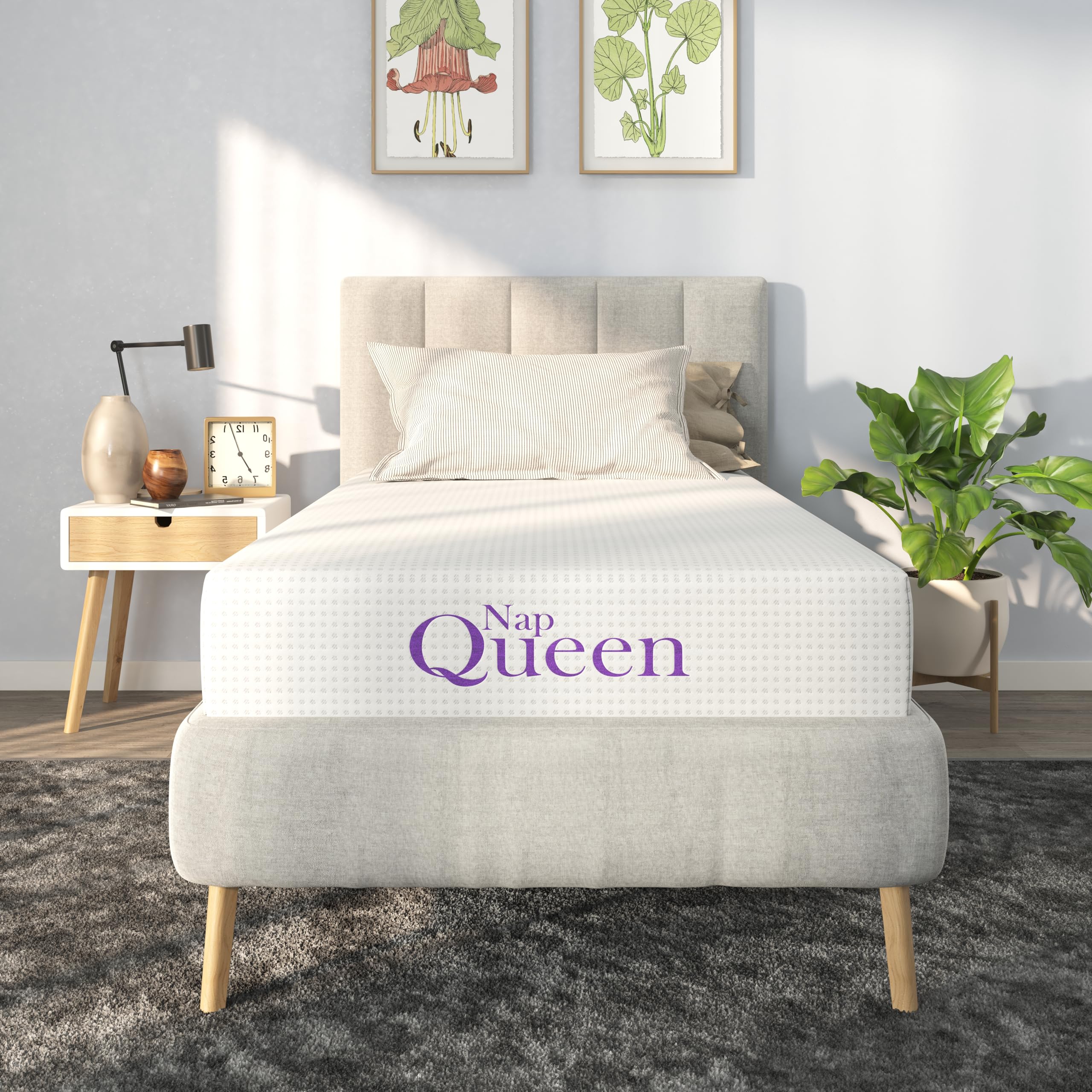 NapQueen 8-inch twin mattress unboxing shows quick expansion for easy setup