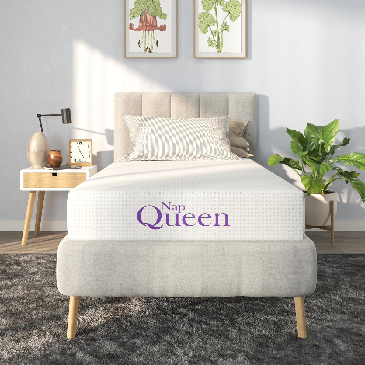 NapQueen 8-inch twin mattress unboxing shows quick expansion for easy setup