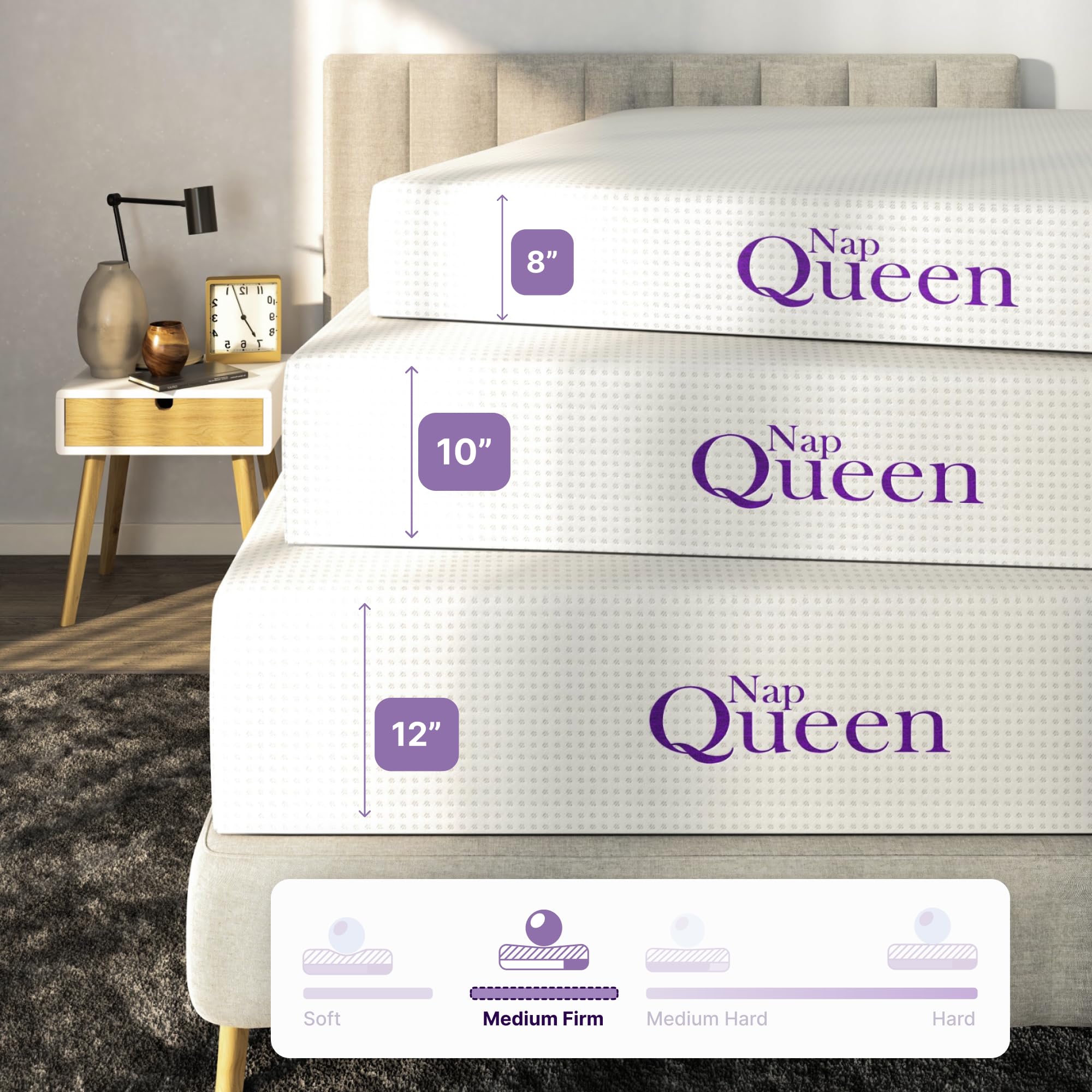 NapQueen bed-in-a-box expands to full size after unboxing.