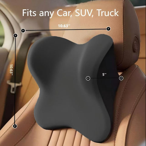 Nastravail headrest pillow with adjustable strap stays secure during drives