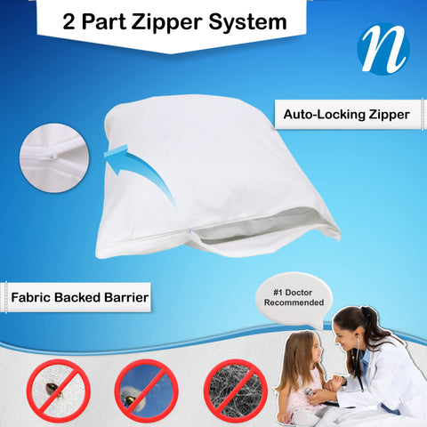 National Allergy Premium Pillow Protector breathable cotton weave helps keep you cool at night