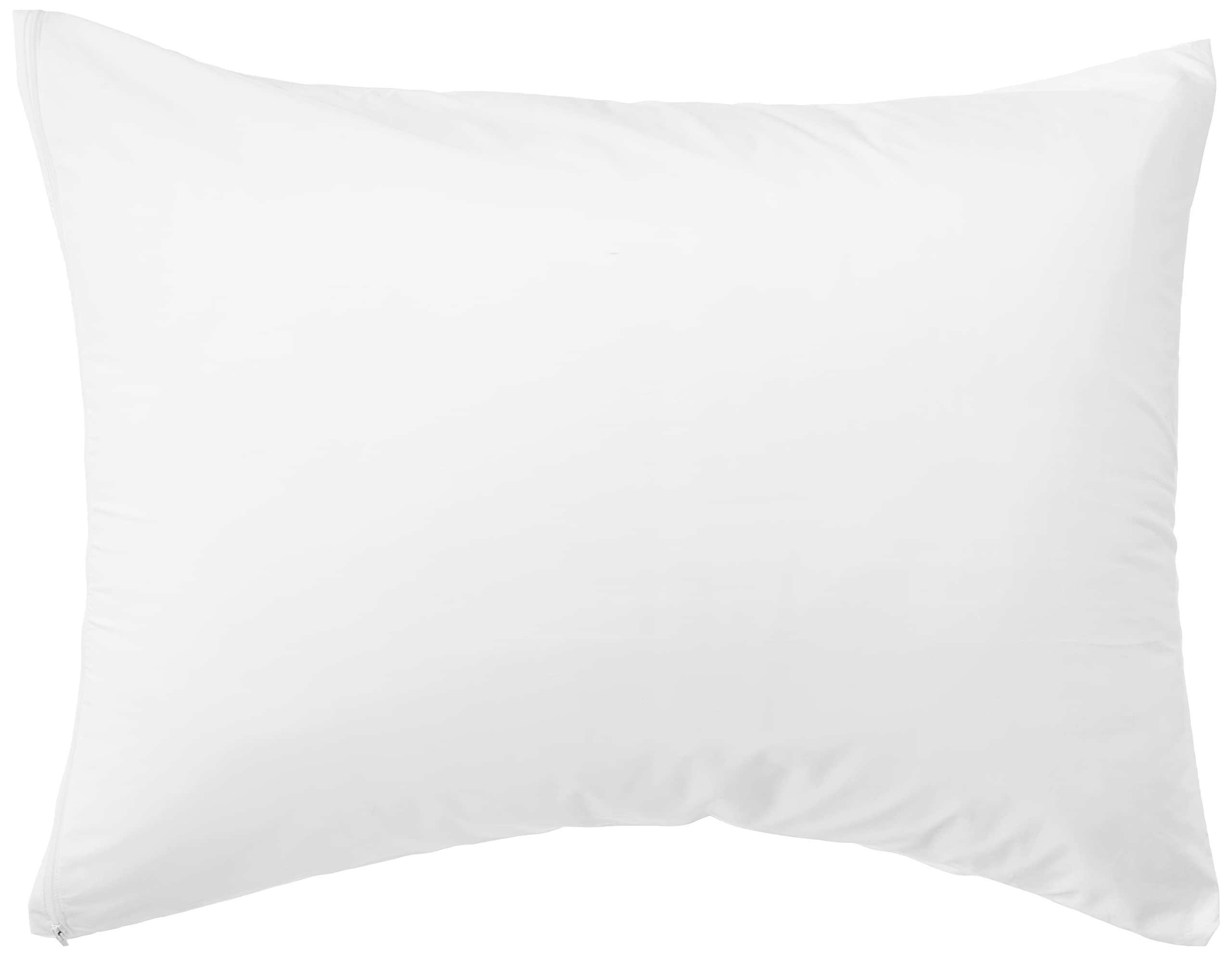National Allergy Premium Pillow Protector closeup of cotton fabric shows breathable weave.