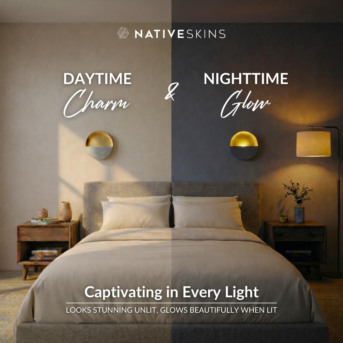 NativeSkins Eclipse bedroom ambience with soft glow