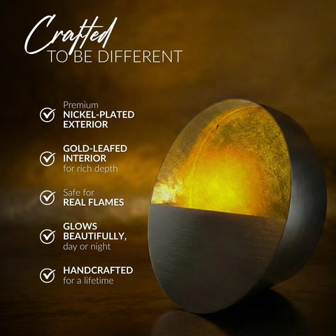 NativeSkins Eclipse tea light fit supports real or LED candles
