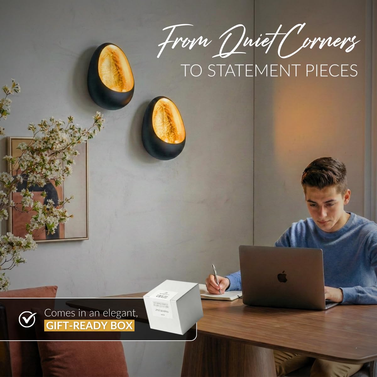Tea light compatibility delivers soft candlelight warmth.