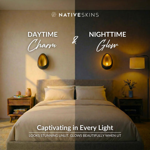 Two sconces mounted on wall create cozy ambiance.