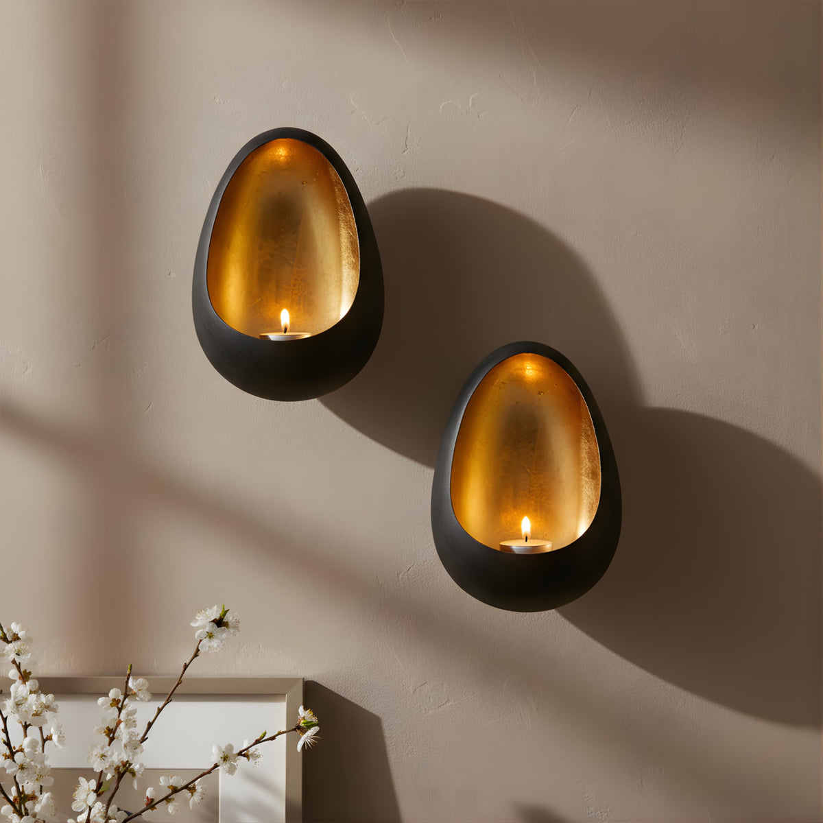 NativeSkins Ember wall sconce pair with warm, inviting glow.