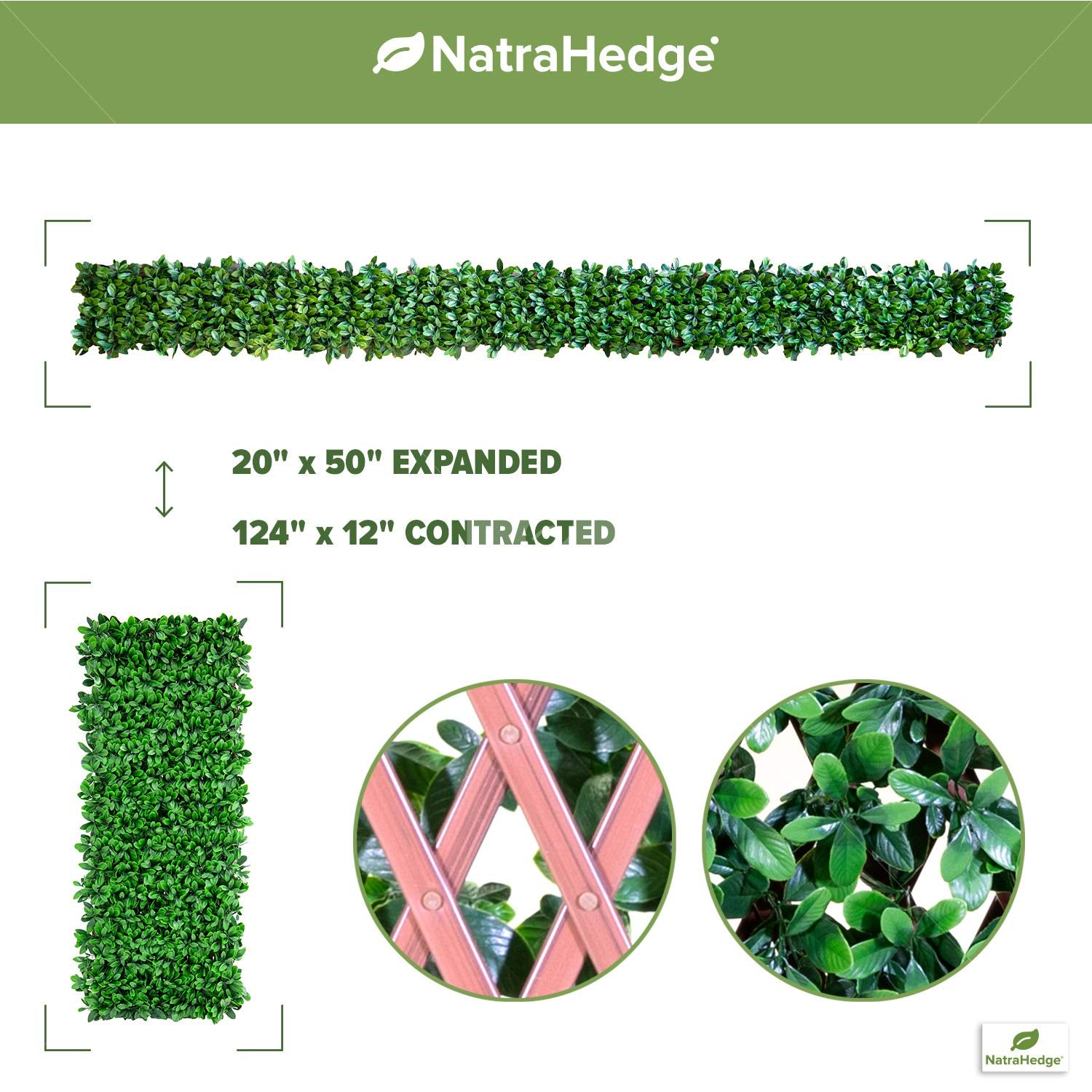 NatraHedge durable wall panel transforms fences into green focal points.