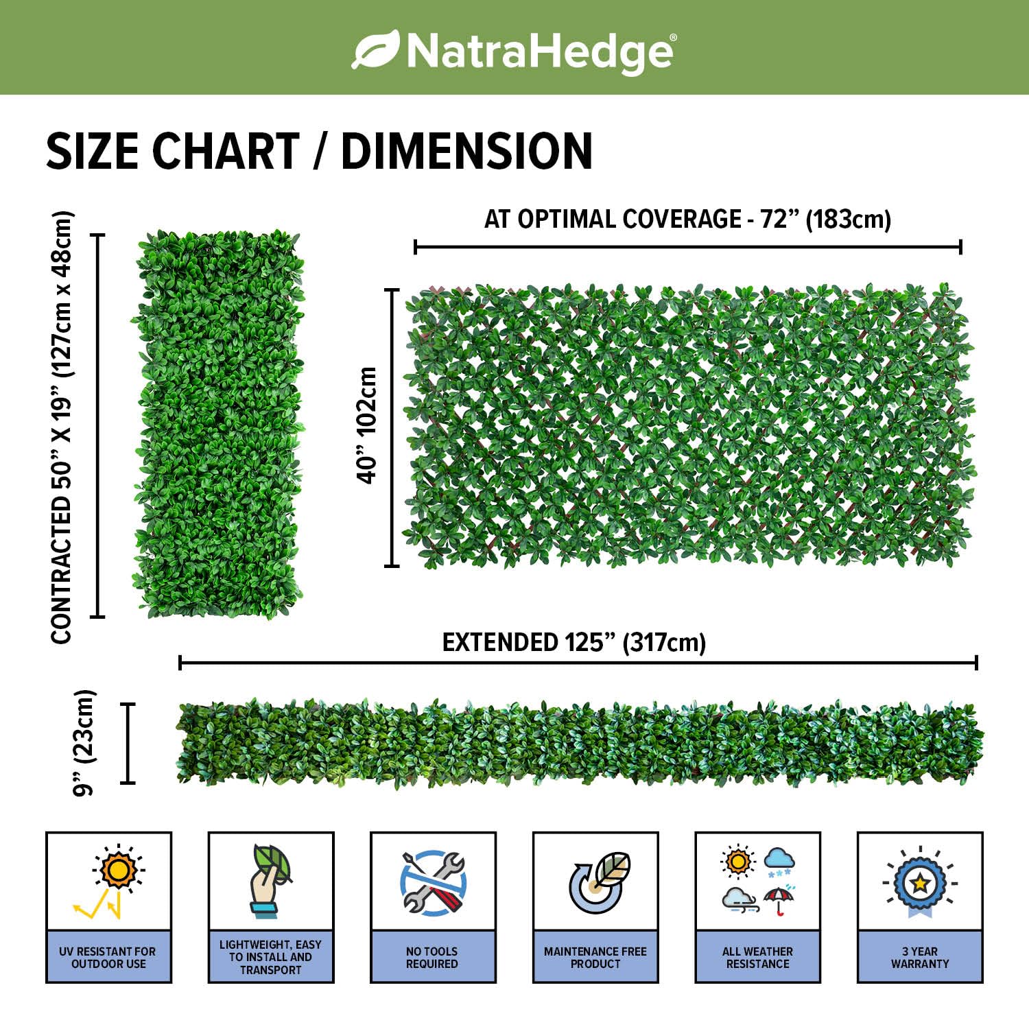 NatraHedge lattice privacy panels for balconies and gardens.