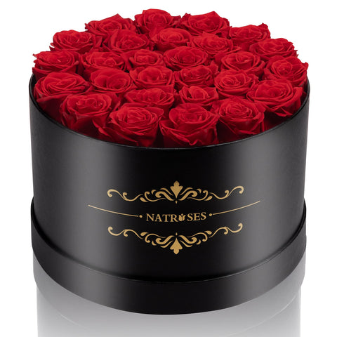 NATROSES 27 roses in a black velvet box, a lasting Mother's Day gift.