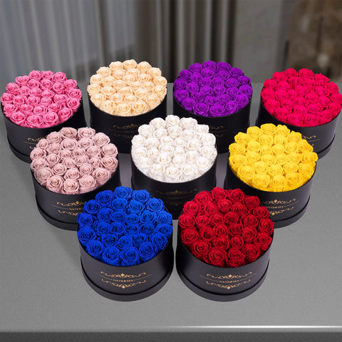 NATROSES birthday gift for her with preserved roses designed to endure.