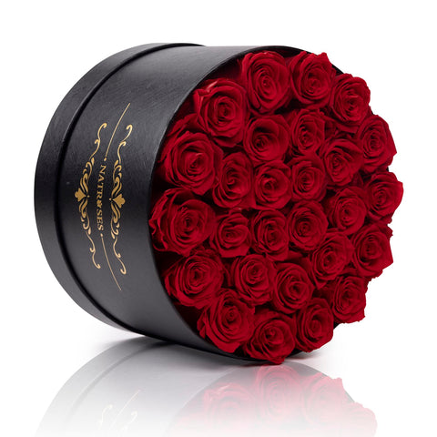 NATROSES gift set presenting 27 roses, a luxurious keepsake for special occasions.