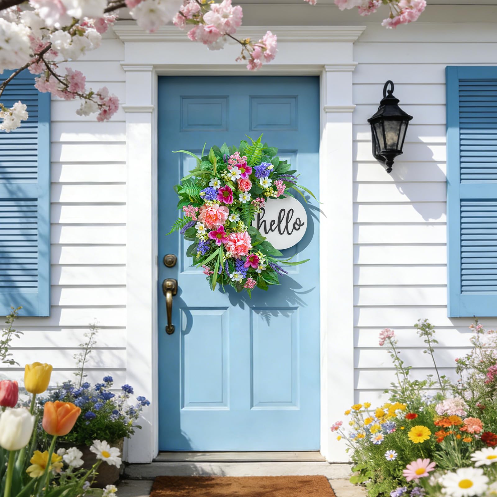 NaturaWre artificial flowers ensure long-lasting bloom without watering.