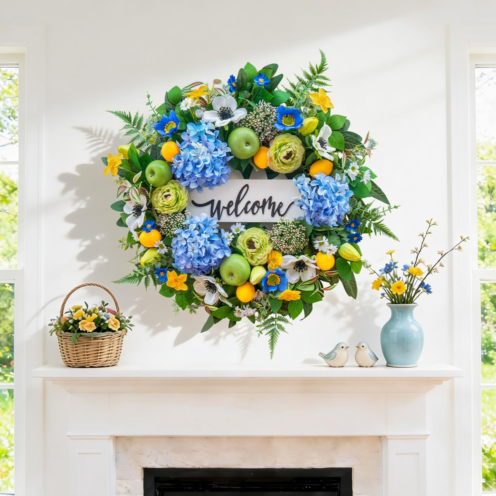 NaturaWre front-door 24-inch wreath ready for standard doors and porches.