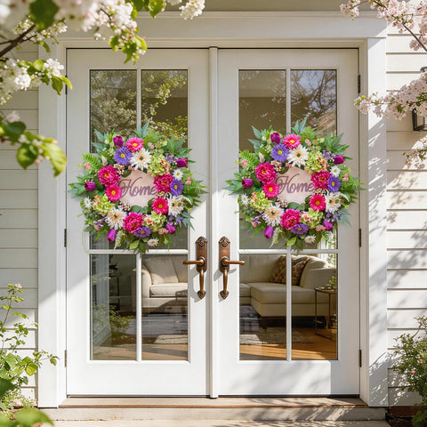 NaturaWre indoor/outdoor display wreath suited for doors or mantels