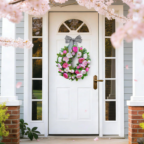 24-inch NaturaWre wreath diameter fits standard front doors