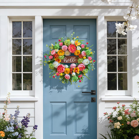 NaturaWre full floral assembly creates depth and natural texture.