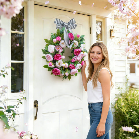 NaturaWre wreath suitable for indoor or covered outdoor spaces