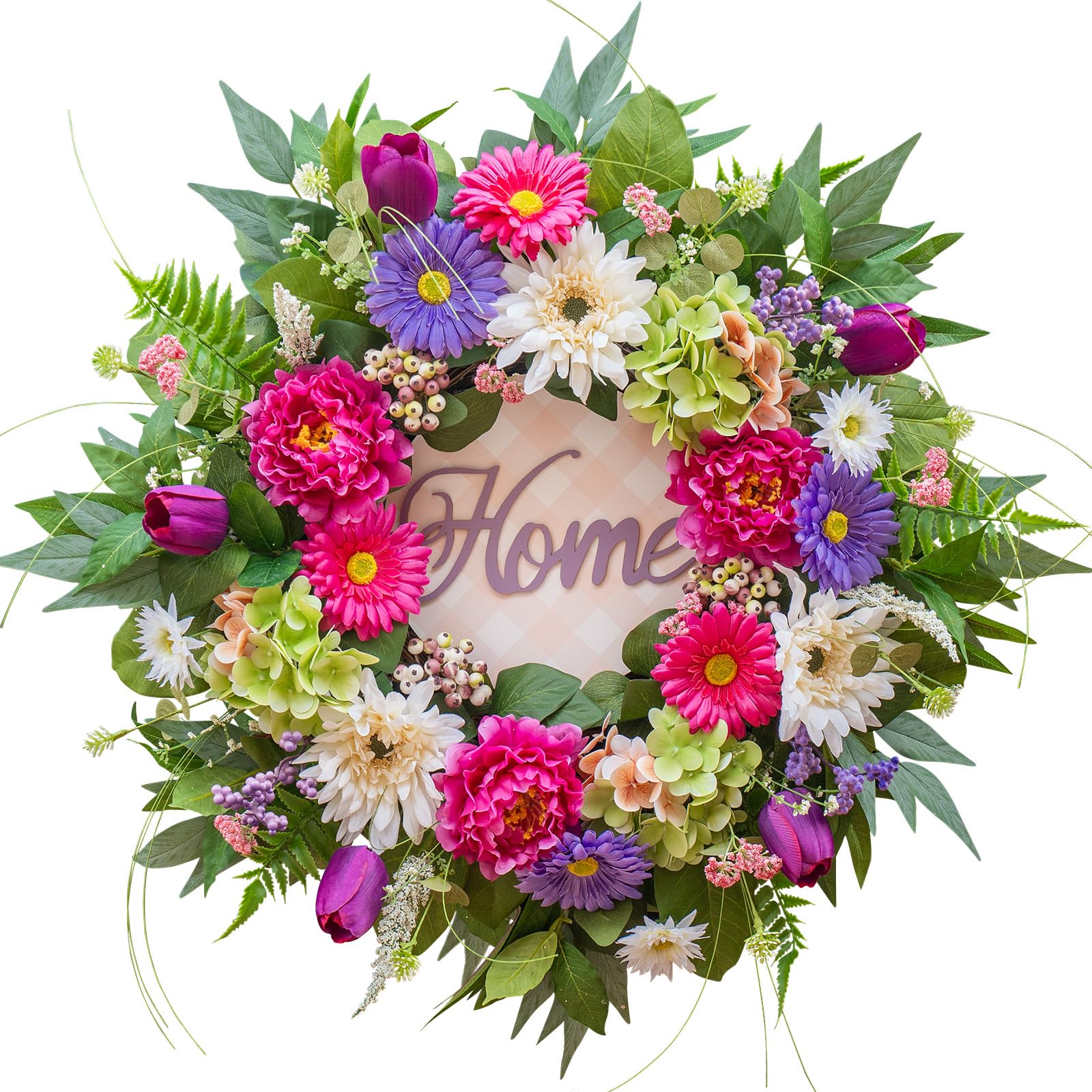 NaturaWre wreath displayed on mantel for cohesive seasonal decor