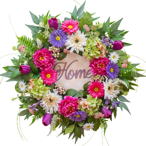 NaturaWre wreath displayed on mantel for cohesive seasonal decor