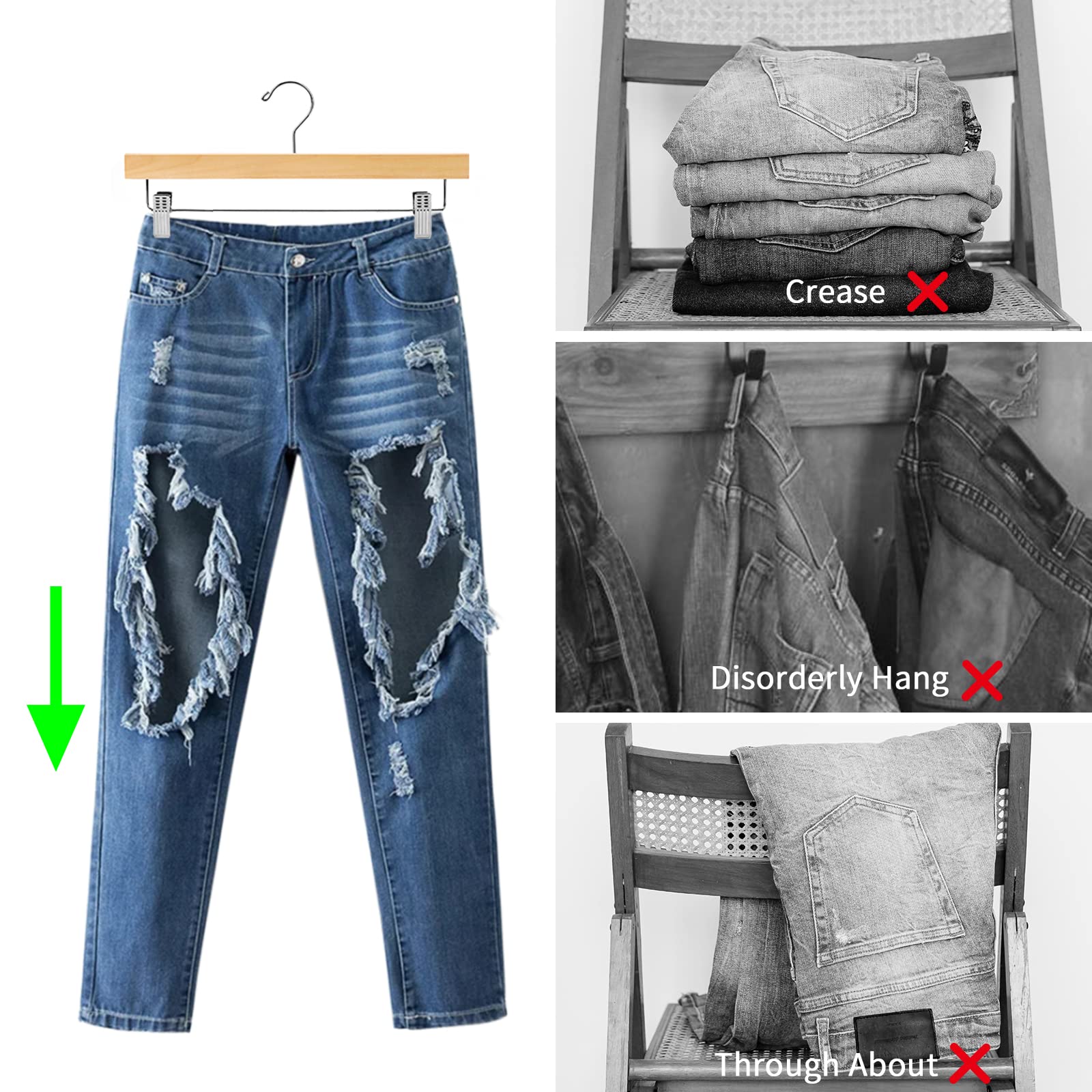 Nature Smile anti-rust hook design keeps your closet looking tidy.