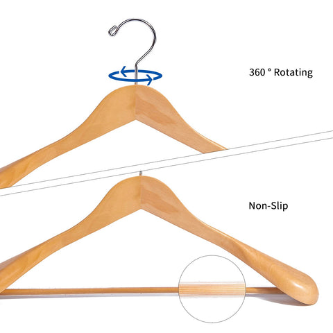 Nature Smile anti-slip groove bar reduces creasing on skirts and pants.