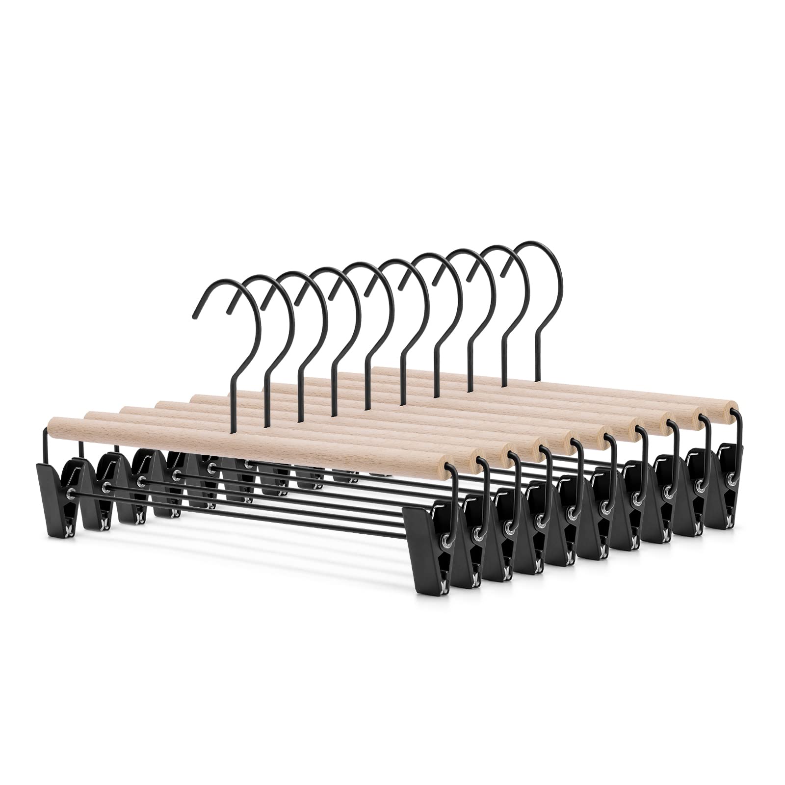 Nature Smile beech wood hanger pack 10 for organized closets