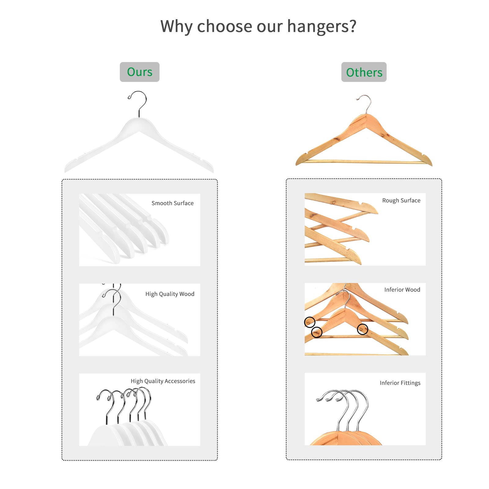 Nature Smile chrome hook allows hanging from any angle.