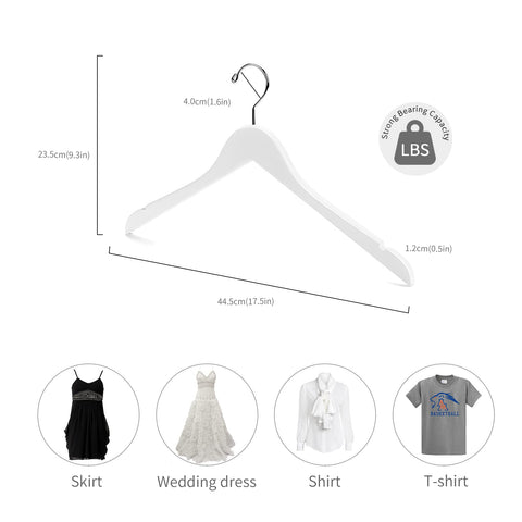 Nature Smile wooden coat hanger with a smooth finish protects fabrics from abrasion.