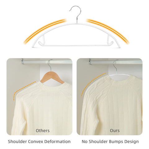 Nature Smile coat, suit, and jacket hanger maintains garment shape.