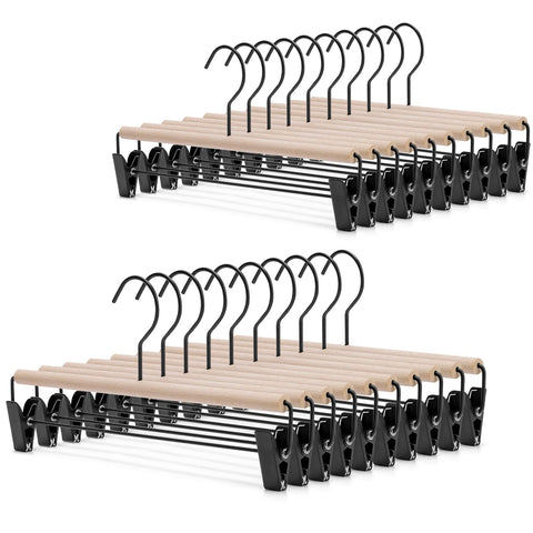 Nature Smile deluxe beech wood pants hangers keep outfits organized and accessible.