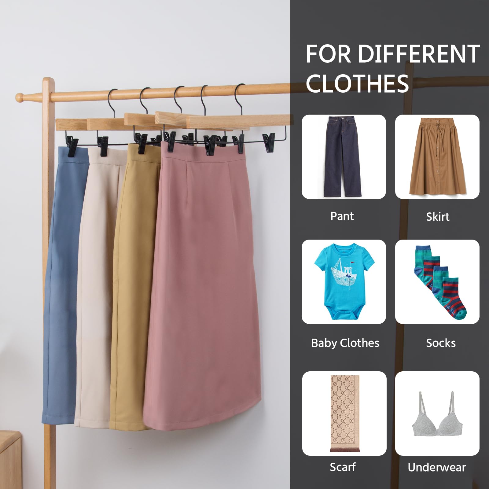 Nature Smile deluxe design helps organize closets and save space.