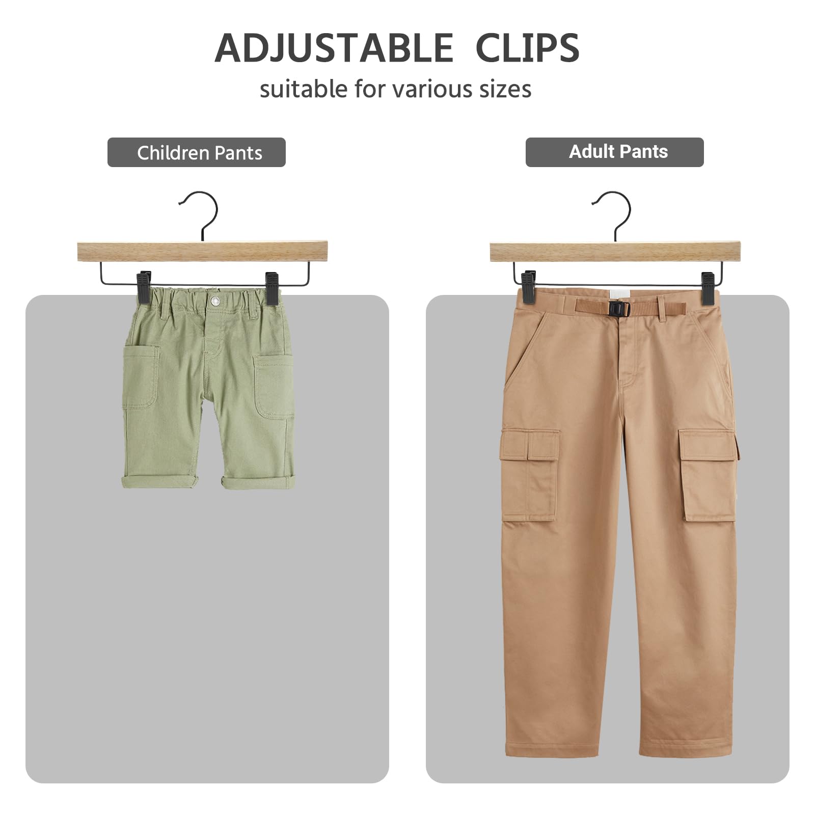 Nature Smile deluxe hangers keep outfits tidy and easy to locate.