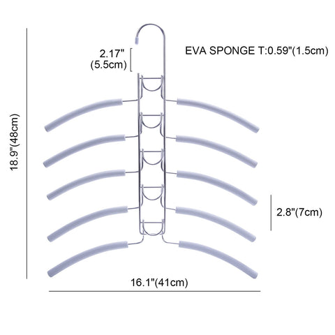 Nature Smile double-sided rack hangers showing easy access and compact closet organization