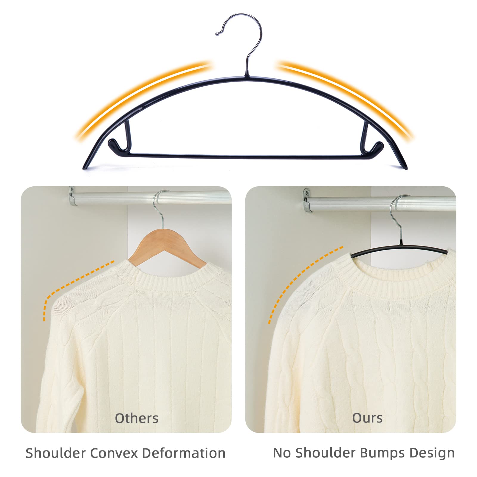 Nature Smile dress, suit, and coat hanger supports versatile wardrobe organization.