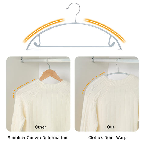 Nature Smile durable metal construction hanger supports heavy coats and suits.