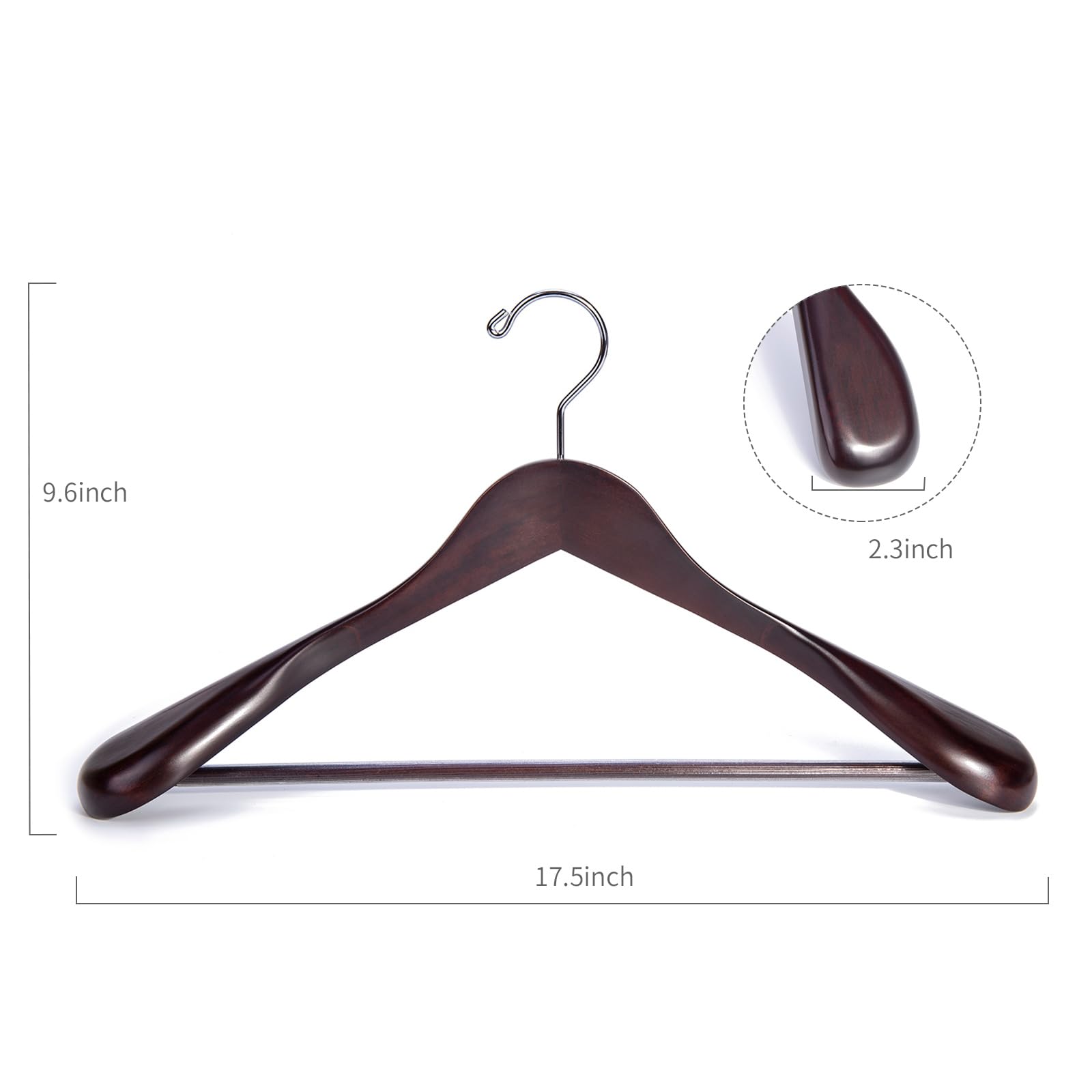Nature Smile extra-wide shoulder hanger preserves suit shape and drape