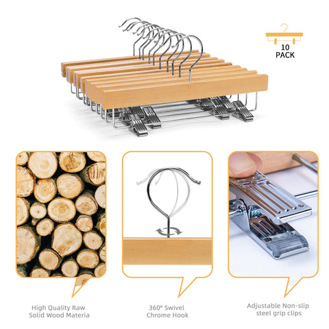 Nature Smile natural wood hanger ideal for toddlers skirts and trousers