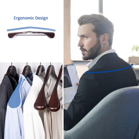 Nature Smile 360-degree swivel hook enables easy access to garments on a rack.