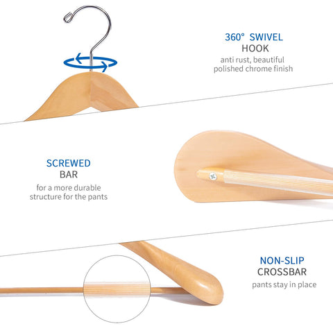 Nature Smile hanger showing 360-degree swivel hook for easy access
