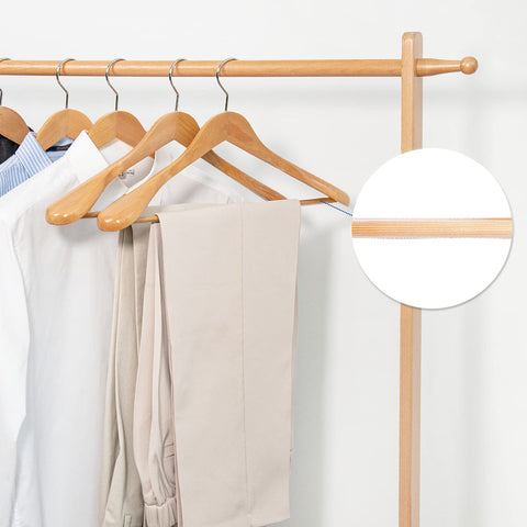 Nature Smile luxury wooden hanger featuring a secure screw-fixed bar