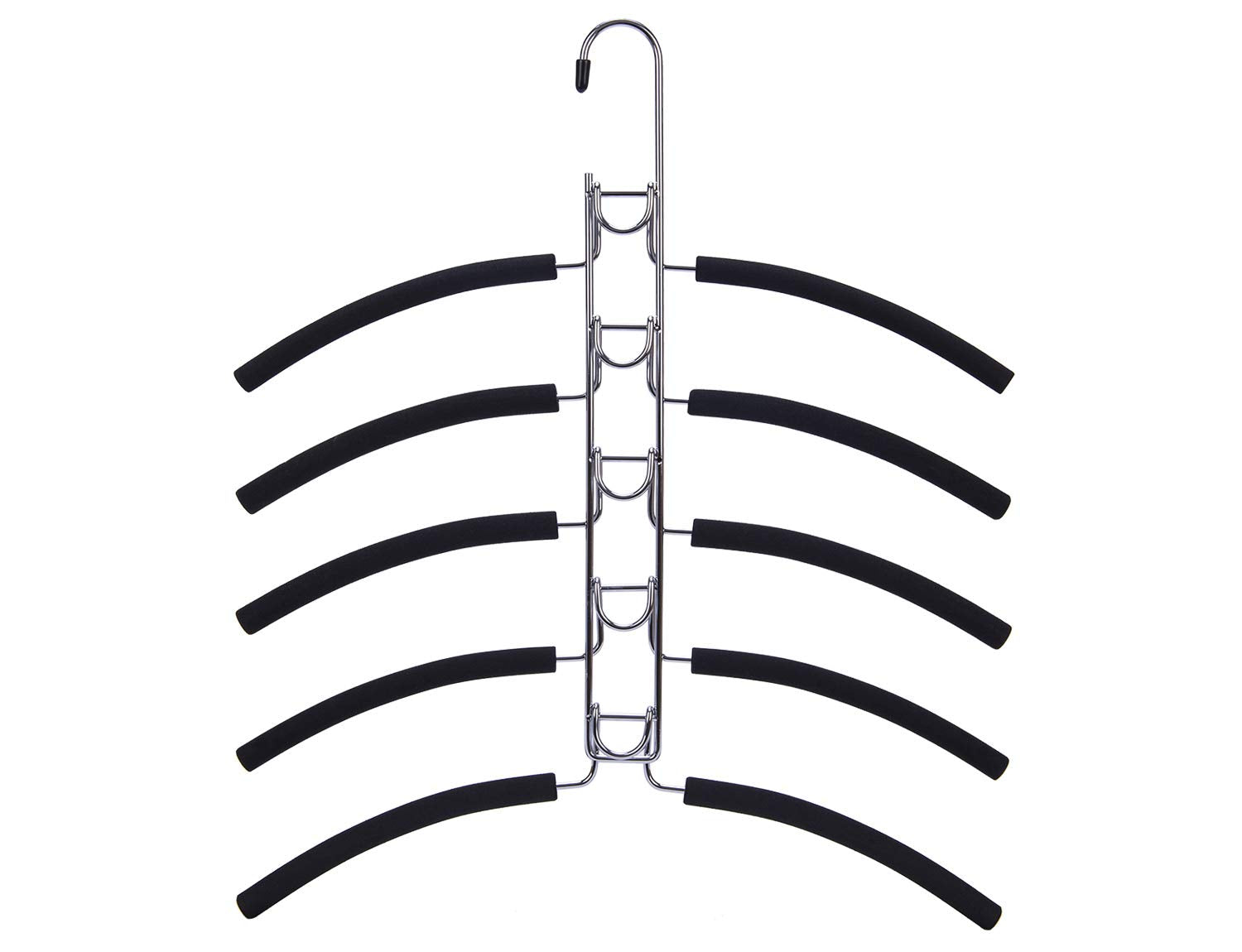 Nature Smile No Shoulder Bump padded hanger demonstrates anti-slip grip for delicate fabrics.