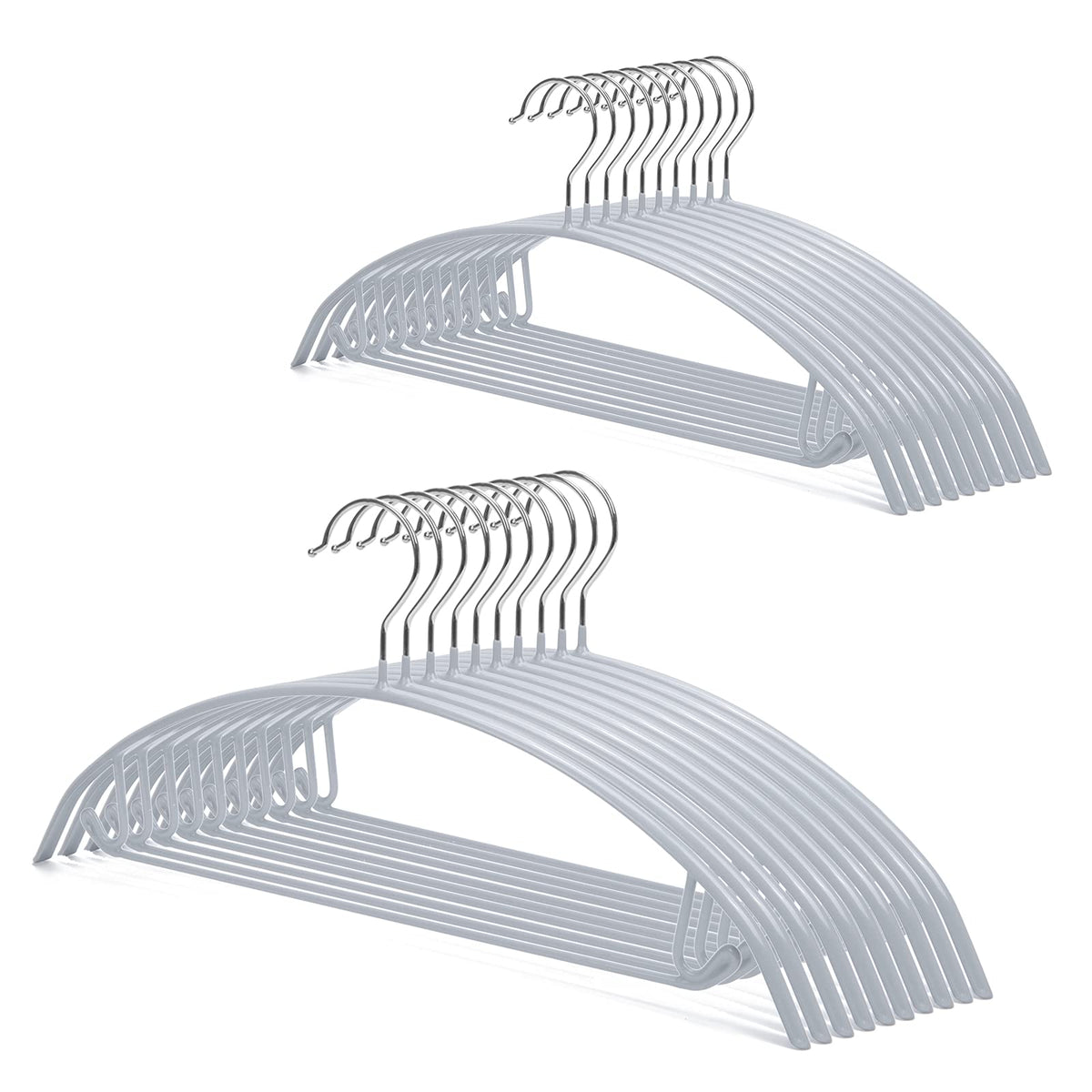 Nature Smile non-slip PVC coating hanger pack 20 keeps garments secure and organized.