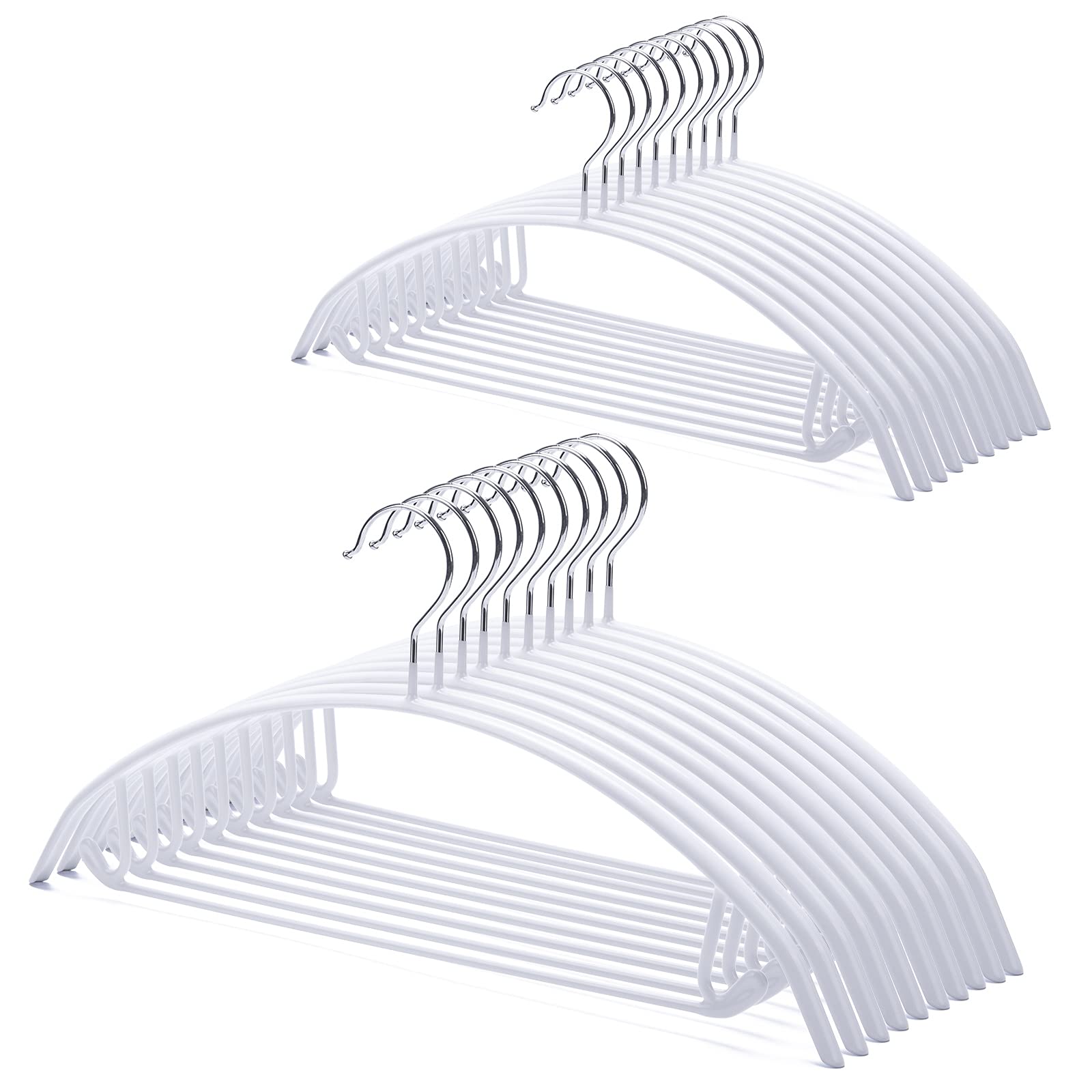 Nature Smile non-slip PVC coating hanger set keeps outfits secure and organized.
