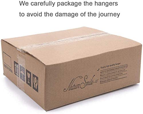 Nature Smile pack of 10 white wooden hangers for kids