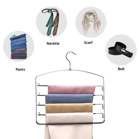 Nature Smile anti-slip vinyl coating prevents pants from sliding in the closet